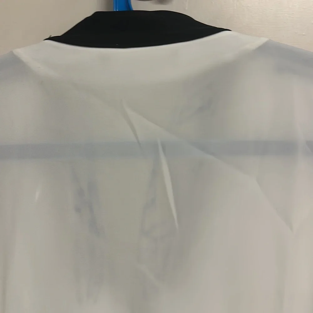 NWT Zara Classic, stylish W& B dress with an interesting detail at V-neck! - Picture 8 of 9